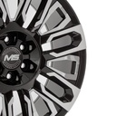 Rin 22 9 6X139.7 R1 7116 Black Machine Face Insert Chrome ET28 CB78.1