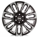 Rin 22 9 6X139.7 R1 7116 Black Machine Face Insert Chrome ET28 CB78.1