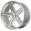 Rin 22 9.5 5X127 Rc Performance 2227SM22 Silver Machine Face ET0 CB0