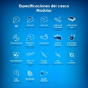 CASCO ABATIBLE BOSS SKYBREAKER AZUL ROJO XL