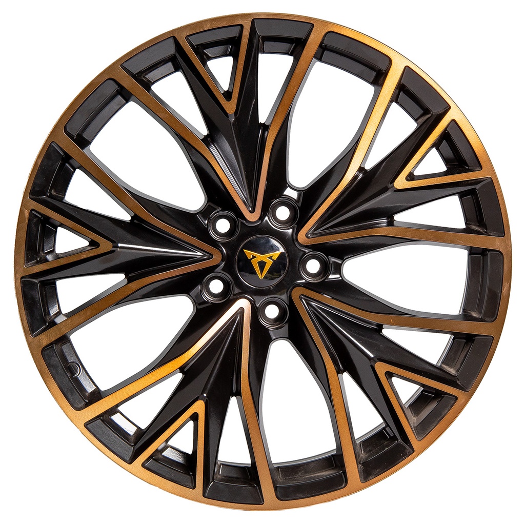 Rin 19 8 5X112 Radialflow ST5922 Matte Black Mach Face W BronzeET0 CB0