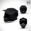 CASCO KOMBAT NEGRO MATE XL