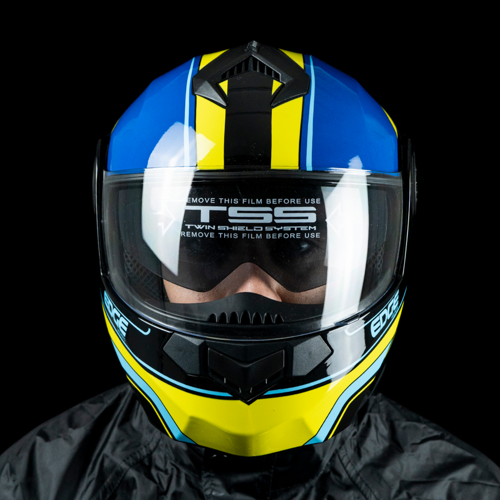 CASCO ABATIBLE TURBO BERLIN AMARILLO AZUL L