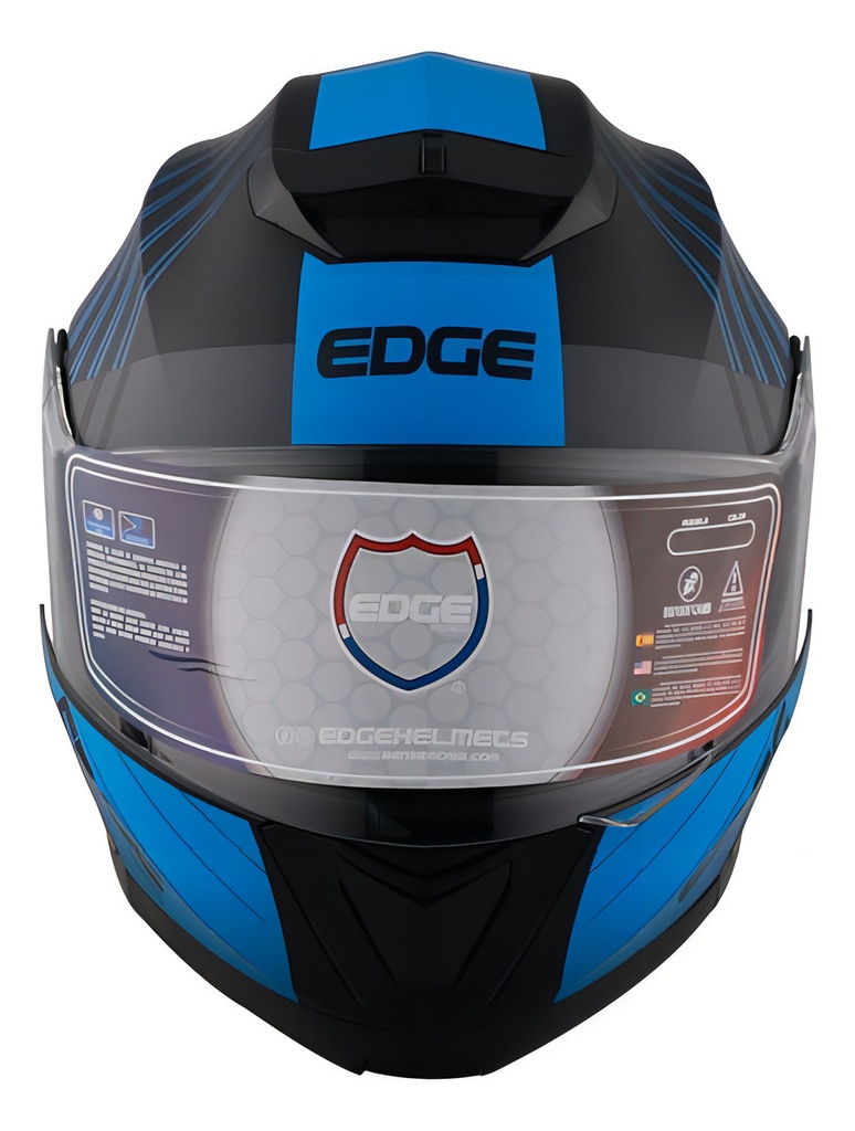 CASCO ABATIBLE JET 2 MX 7 NEGRO AZUL BRILLANTE XL