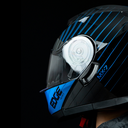 CASCO ABATIBLE JET 2 MX 7 NEGRO AZUL BRILLANTE L