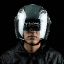 CASCO JAGUAR SEMI INTEGRAL NANO NEGRO NARANJA BRILLANTE L