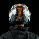 CASCO JAGUAR SEMI INTEGRAL NANO NEGRO NARANJA BRILLANTE XL