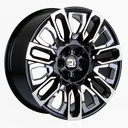 Rin 22 9 6X139.7 R1 7116 Black Machine Face Insert Chrome ET28 CB78.1
