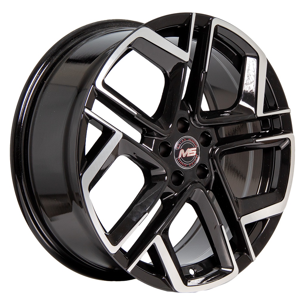Rin 18 7.5 5X100 Ms Y1243 BLACK MACHINE FACE ET35 CB57.1