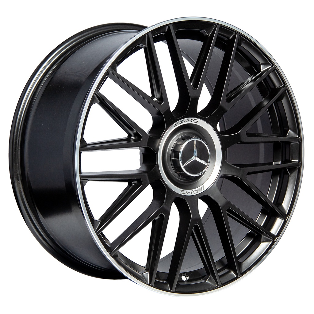 Rin 20 9.5  5X112 R1 SPORT H932F MATTE BLACK MACHINE LIP ET43 CB66.56
