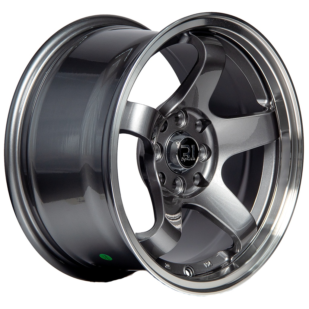 Rin 15 8 4X100/114.3 R1 SPORT 5958R Gunmetal Machine Lip ET25 CB73.1