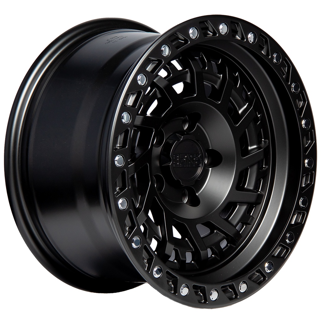 Rin 15 "X8 " 5x114.3 Elite Performance OF1120 MATTE BLACK CHROME SCREW 0 83.5