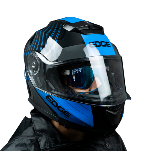 [CASCOABAJET2NABL] CASCO ABATIBLE JET 2 MX 7 NEGRO AZUL BRILLANTE L