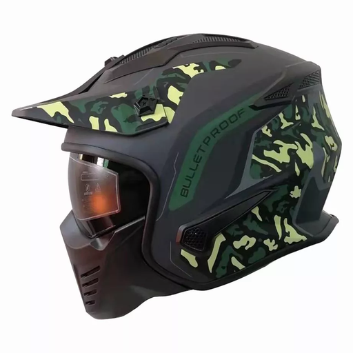 [CASCOKOMCAMVML] Casco Kombat Camo Verde Mate L