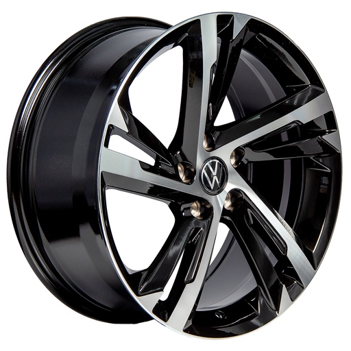 [185112R1VH2137BLACKMACHINEFACE4057.1] Rin 18 8 5X112 R1 SPORT VH2137 BLACK MACHINE FACE ET40 CB57.1