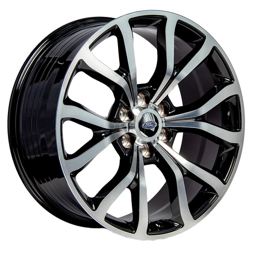 [226135R1FH025BLACKMACHINEFACE3187.1] Rin 22 9.5 6X135 R1 SPORT FH025 BLACK MACHINE FACE ET31 CB87.1