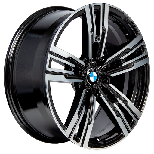 [205120R1H3078FBLACKMACHINEFACE4072.6] Rin 20 9.5 5X120 R1 SPORT H3078F BLACK MACHINE FACE ET40 CB72.6