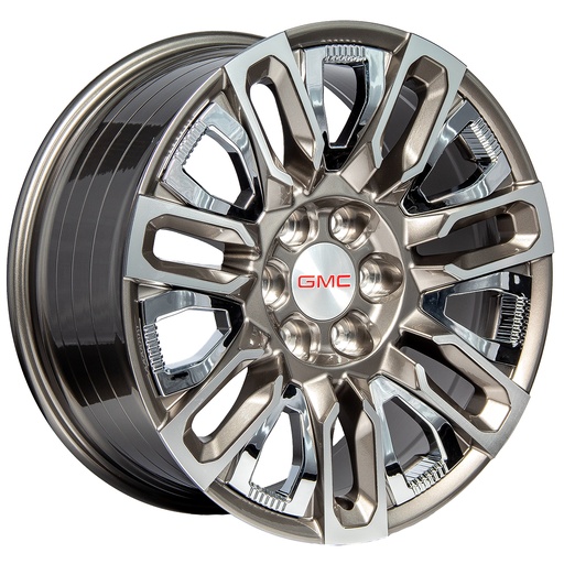 [206139.7R1TYH086GUNMETALMFINSERTCHROME2878.1] Rin 20 9 6X139.7 R1 SPORT TYH086 GUNMETAL MF INSERT CHROME ET28 CB78.1