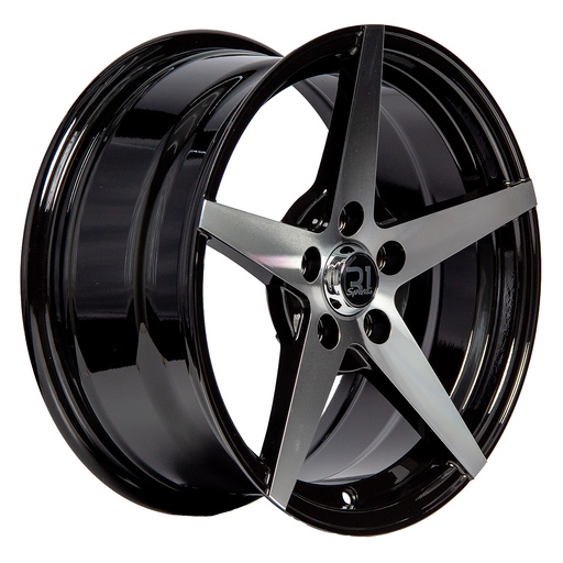 [155100R1DX427BLACKMACHINEFACE3573.1] Rin 15 7 5X100 R1 SPORT DX427 BLACK MACHINE FACE ET35 CB73.1